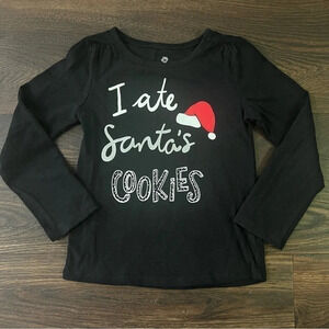 “I ate Santa’s Cookies” girls size 5 long sleeve tee shirt